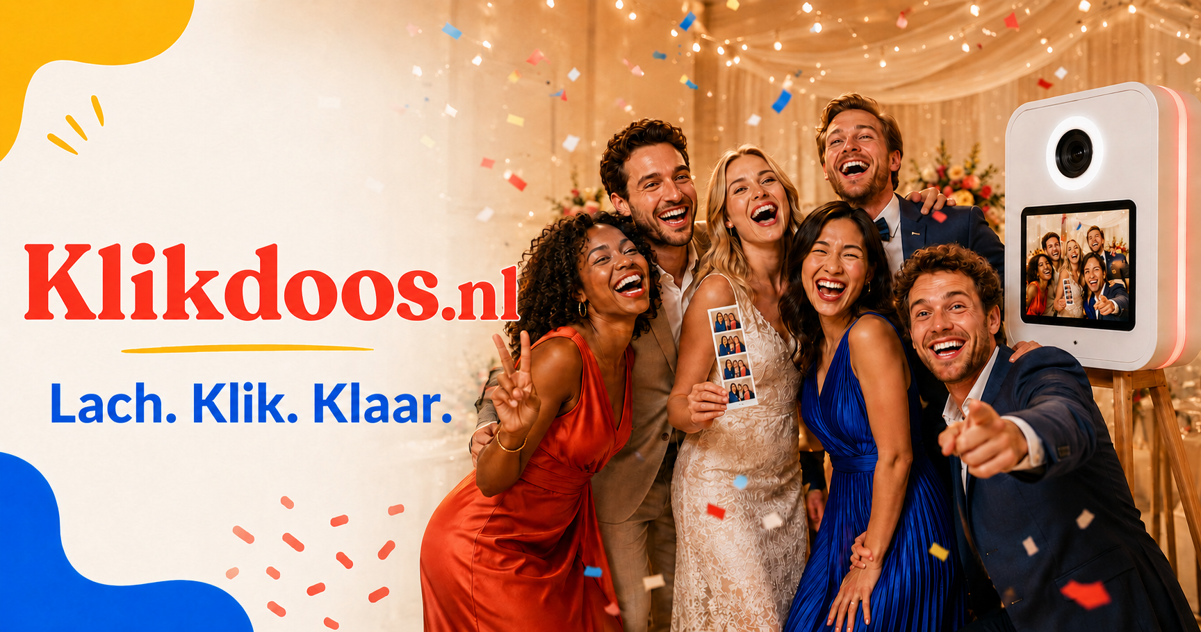 Feestende gasten bij Klikdoos